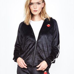 NWT Lauren Moshi Shalya Royal Heart Velour Jacket